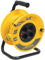 Удлинитель на катушке 4х20м с заземл. 10А IP20 Industrial УК20 3х1 термозащита IEK WKP14-10-04-20 - УПС инжиниринг