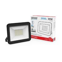 Прожектор светодиодный Elementary 30Вт 6500К IP65 2550лм 200-240В ДО PROMO черн. GAUSS 613100330P - УПС инжиниринг