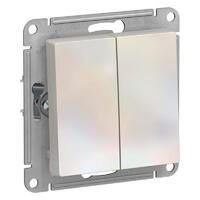 Выключатель 2-кл. СП AtlasDesign 10А IP20 (сх. 5) 10AX механизм жемчуж. SE ATN000451 - УПС инжиниринг