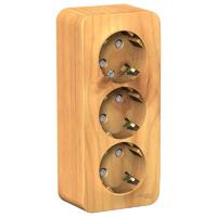 Розетка 3-м ОП Blanca 16А IP20 250В с заземл. защ. шторки с изолир. пластиной ясень SE BLNRA011315 - УПС инжиниринг