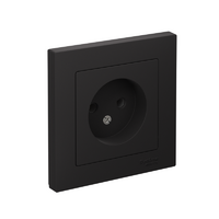 Розетка 1-м СП AtlasDesign 16А IP20 без заземл. в сборе карбон SE ATN001040 - УПС инжиниринг