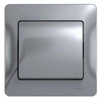 Выключатель 1-кл. СП Glossa 10А IP20 (сх. 1) 10AX в сборе алюм. SE GSL000312 - УПС инжиниринг