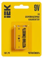 Элемент питания алкалиновый "крона" 6LR61 9В Alkaline (блист.1шт) IEK ABT-6LR619V-OP-L01 - УПС инжиниринг