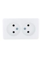Розетка 2-м ОП Viola 16А IP20 без заземл. бел. LEZARD 751-0200-128 - УПС инжиниринг