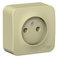 Розетка 1-м ОП Blanca 16А IP20 250В без заземл. без защ. шторок с изолир. пластиной беж. SE BLNRA000117 - УПС инжиниринг