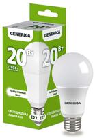 Лампа светодиодная A60 20Вт грушевидная 4000К E27 230В GENERICA LL-A60-20-230-40-E27-G - УПС инжиниринг