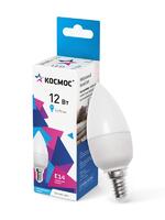 Лампа светодиодная 12Вт свеча 4500К бел. E14 1070лм 174-265В КОСМОС LkecLED12wCNE1445 - УПС инжиниринг