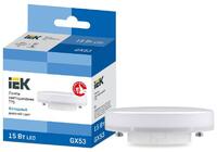 Лампа светодиодная T75 таблетка 15Вт 230В 6500К GX53 IEK LLE-T80-15-230-65-GX53 - УПС инжиниринг
