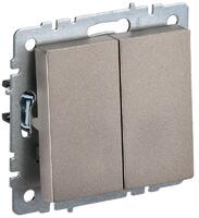 Выключатель 2-кл. СП BRITE ВС10-2-0-БрШ 10А механизм шампань IEK BR-V20-0-10-K37 - УПС инжиниринг