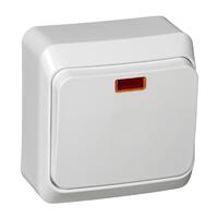 Выключатель 1-кл. ОП Этюд 10А IP20 с подсветкой бел. SE BA10-005B - УПС инжиниринг