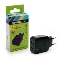 Адаптер сетевой ELX-РA01QC-C02 1USB+1Type C 100-220В 5-9В/3А QC коробка черн. ERGOLUX 15108 - УПС инжиниринг