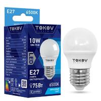 Лампа светодиодная 10Вт G45 6500К Е27 176-264В TOKOV ELECTRIC TKE-G45-E27-10-6.5K - УПС инжиниринг