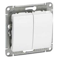 Выключатель 2-кл. СП Glossa 10А IP20 (сх. 5) 10AX механизм бел. SE GSL000151 - УПС инжиниринг