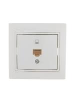 Розетка компьютерная 1-м СП Mira RJ45 бел./бел. LEZARD 701-0202-139 - УПС инжиниринг