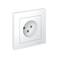Розетка 1-м СП AtlasDesign 16А IP20 без заземл. в сборе бел. SE ATN000140 - УПС инжиниринг