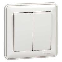 Выключатель 2-кл. СП W59 10А IP20 10AX в сборе бел. SE VS510-252-18 - УПС инжиниринг