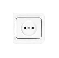 Розетка 1-м СП Валери 16А IP20 без заземл. бел. UNIVersal В0022 - УПС инжиниринг
