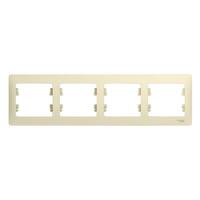 Рамка 4-м Glossa горизонт. беж. SE GSL000204 - УПС инжиниринг
