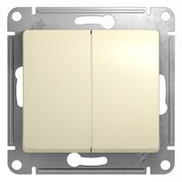 Переключатель проходной 2-кл. СП Glossa 10А IP20 (сх. 6/2) 10AX механизм беж. SE GSL000265 - УПС инжиниринг