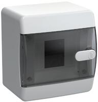 Корпус ЩРН-П-4 UNION Compact IP41 черн. прозр. дверь пластик. IEK UIC-KP12-N-04-41-K01 - УПС инжиниринг