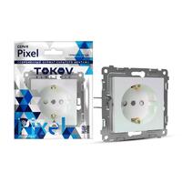 Розетка 1-м СП Pixel 16А IP20 с заземл. механизм перламутр. TOKOV ELECTRIC TKE-PX-R1Z-C04 - УПС инжиниринг