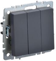 Выключатель 3-кл. СП BRITE ВС10-3-0-БрГ 10А механизм графит IEK BR-V30-0-10-K53 - УПС инжиниринг
