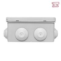 Коробка распределительная КМР-030-014 100х100х50 IP55 с крышкой для прямого монтажа 10 мембранных вводов сер. розн. стикер EKF plc-kmr-030-014-r - УПС инжиниринг