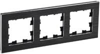 Рамка 3-м BRITE РУ-3-1-БрЧ металл черн. IEK BR-M32-M-K02 - УПС инжиниринг