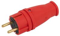 Вилка VX10-R-IP44 16А IP44 прямая с заземл. каучук красн. ЭРА Б0055415 - УПС инжиниринг