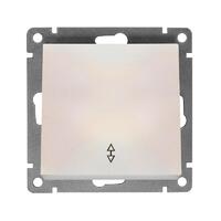 Переключатель проходной 1-кл. СП Афина 10А IP20 механизм жемчуж. Universal A0025-OBr - УПС инжиниринг