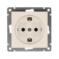 Розетка 1-м СП Афина 16А IP20 с заземл. механизм сл. кость (ivory) Universal A0028-I - УПС инжиниринг