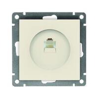 Розетка компьютерная 1-м СП Афина RJ45 кат.5E механизм сл. кость (ivory) Universal A0051-I - УПС инжиниринг