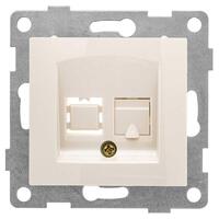 Розетка компьютерная 1-м СП Bravo RJ45 механизм беж. GUSI С10К1-003 - УПС инжиниринг