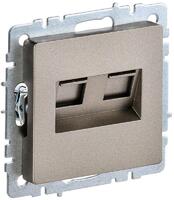 Розетка компьютерная двойн. СП RJ45 кат.5E BRITE РК10-2-БрШ механизм шампань IEK BR-K20-1-K37 - УПС инжиниринг