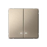 Выключатель 2-кл. ArtGallery (сх. 5а) 10AX с подсветкой механизм шампань SE GAL000553 - УПС инжиниринг