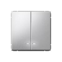 Выключатель 2-кл. ArtGallery (сх. 5а) 10AX с подсветкой механизм алюм. SE GAL000353 - УПС инжиниринг