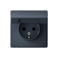 Розетка ArtGallery 16А IP20 с заземл. защ. шторки с крышкой механизм грифель SE GAL000746 - УПС инжиниринг