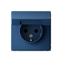 Розетка ArtGallery 16А IP20 с заземл. защ. шторки с крышкой механизм аквамарин SE GAL001146 - УПС инжиниринг