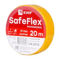 Изолента ПВХ 19мм (рул.20м) желт. SafeFlex EKF plc-iz-sf-y - УПС инжиниринг