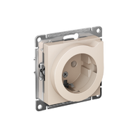 Розетка 1-м СП AtlasDesign 16А IP20 с заземл. защ. шторки с выталк. вилки механизм беж. SE ATN000247 - УПС инжиниринг