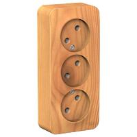 Розетка 3-м ОП Blanca 16А IP20 250В без заземл. без защ. шторок с изолир. пластиной ясень SE BLNRA000315 - УПС инжиниринг