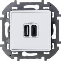 Устройство зарядное Inspiria с 2-мя USB разьемами A и C 240В / 5В 3000мА бел. Leg 673760 - УПС инжиниринг
