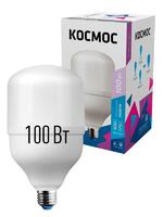 Лампа светодиодная высокомощная HWLED 100Вт 6500К холод. бел. E27 220В (переходник с E27 на E40 в компл.) КОСМОС LksmHWLED100WE2765 - УПС инжиниринг