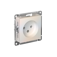 Розетка 1-м СП AtlasDesign 16А IP20 без заземл. без защ. шторок механизм жемчуж. SE ATN000441 - УПС инжиниринг