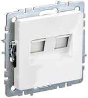 Розетка компьютерная двойн. СП RJ45 кат.5E BRITE РК10-2-БрБ механизм бел. IEK BR-K20-1-K01 - УПС инжиниринг