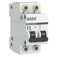 Выключатель автоматический модульный 2п C 6А 4.5кА ВА 47-29 Basic EKF mcb4729-2-06C - УПС инжиниринг