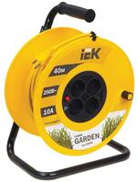 Удлинитель на катушке 4х40м без заземл. 10А IP20 Garden УК40 2х1 термозащита IEK WKP23-10-04-40 - УПС инжиниринг