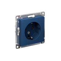 Розетка AtlasDesign 16А с заземл. защ. шторки механизм аквамарин SE ATN001145 - УПС инжиниринг