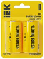 Элемент питания щелочной Alkaline LR20/D (блист.2шт) IEK ABT-LR20-OP-L02 - УПС инжиниринг