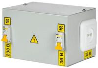 Ящик с понижающим трансформатором ЯТП 0.25 220/36В (2 авт. выкл.) IEK MTT12-036-0250 - УПС инжиниринг